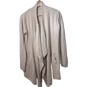 Barefoot Dreams Cardigan CozyChic Lite Island Wrap Sweater Soft Lounge Stone L